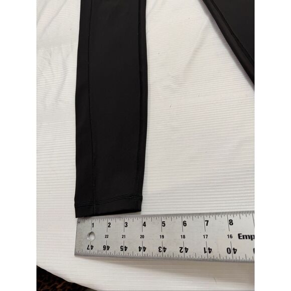 Lululemon Leggings Womens 6 Speed Up Crop Running Black Side Pockets Reflective - Picture 7 of 11